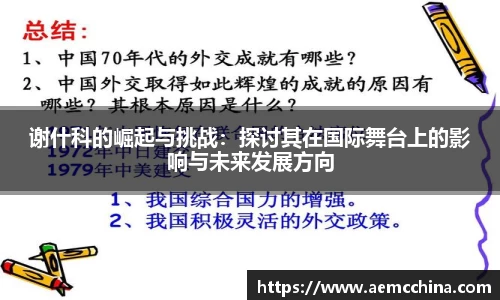 谢什科的崛起与挑战：探讨其在国际舞台上的影响与未来发展方向